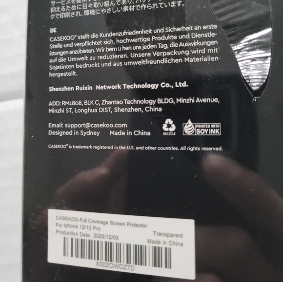 CaseKoo Transparent Screen Protector for iPhone Phone 12/12 Pro - Picture 3 of 12